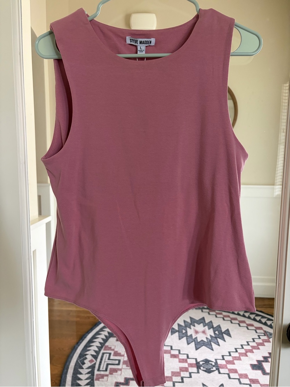 Steve Madden Rose Pink Sleeveless Bodysuit